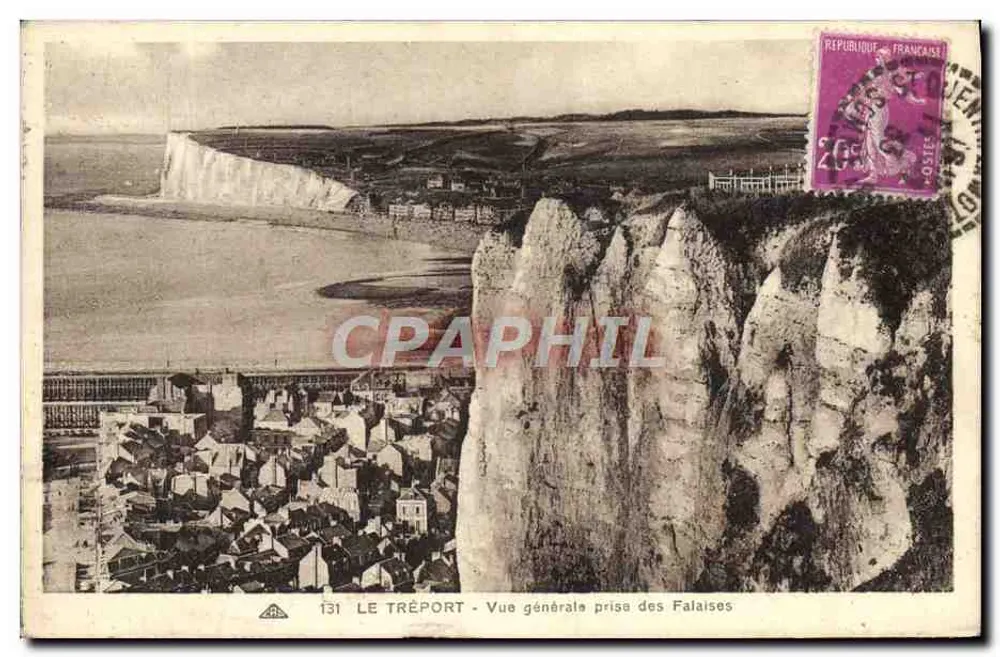Le Tréport — Allgemeiner Blick von den Klippen — anonymer Verleger, Nr. 131 - Vorderseite