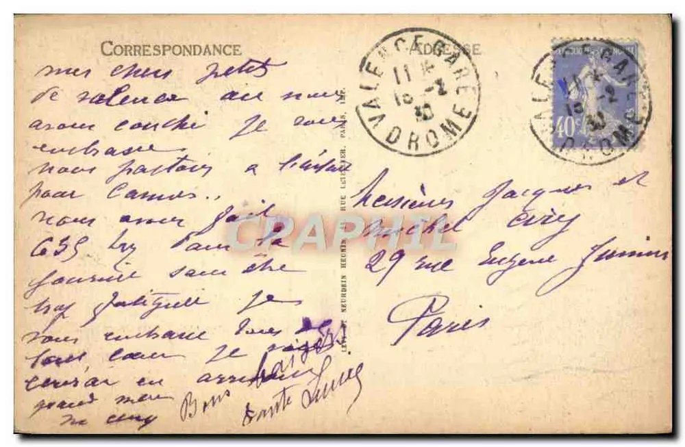 Valência — Fontaine Monumentale — Boulevard Bancel (E. Poitoux, Arq.) - Verso