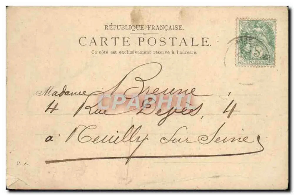 Panorama de Rouen — Église Saint-Ouen avec ses deux tours et son clocher — Éditeur T. S. & D. n° 1000 - Verso