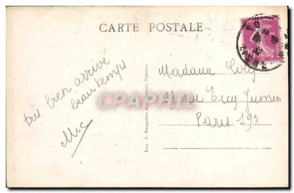 Soissons - As Torres de St Jean des Vignes - Torre de St Jean des Vignes — Editor B. Nougaret, Soissons - Verso