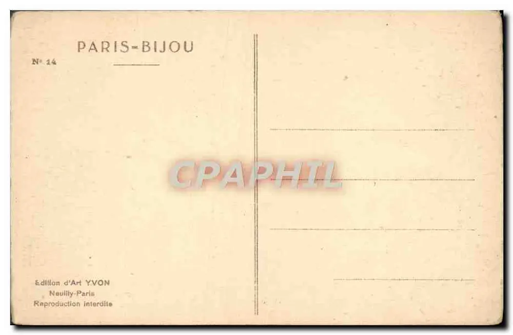 Nossa Senhora de Paris (a abside) — vista de três quartos — Edição d'Art YVON, N° 14 - Verso