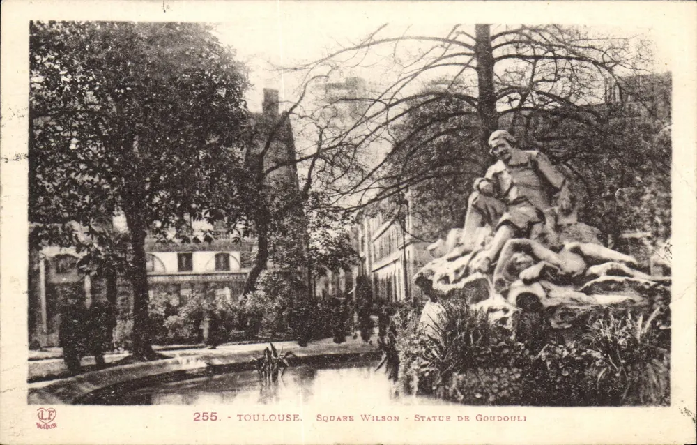 Toulouse - Square Wilson - Statue von Goudouli - Vorderseite