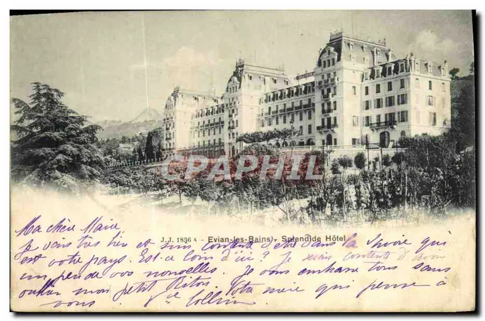 Evian-les-Bains — Hôtel Splendide — Jallion frères, Genève - Frente