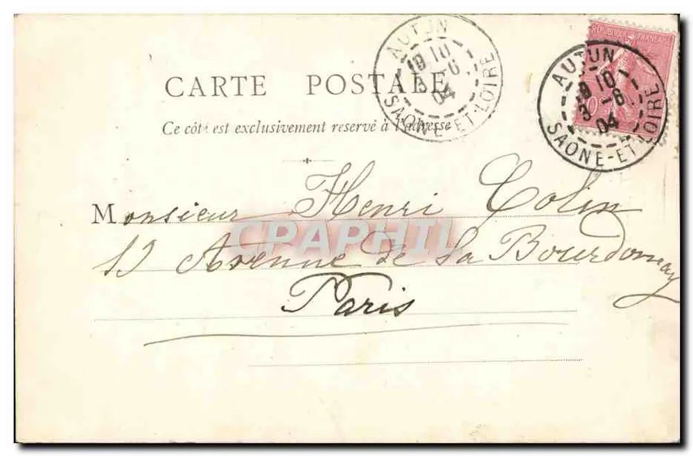 Autun — Estátua de Divitiae — B.F. Chalon-sur-Saône - Verso
