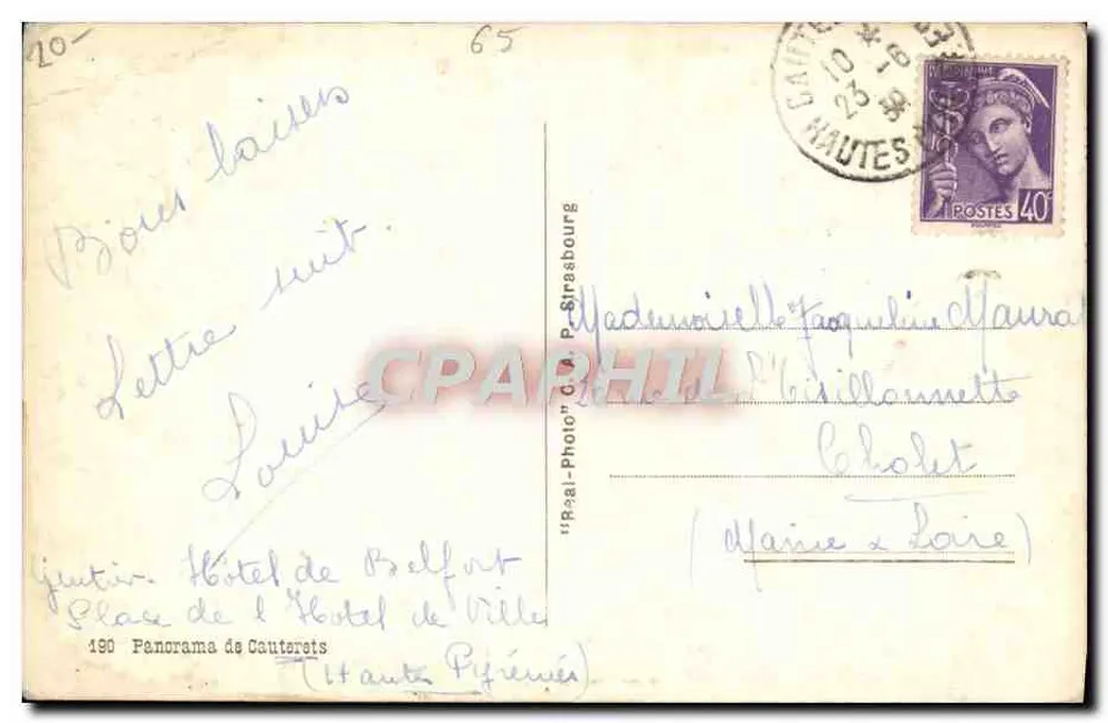 Cauterets — Panorama — especial-Foto G. P. Strasbourg - Verso
