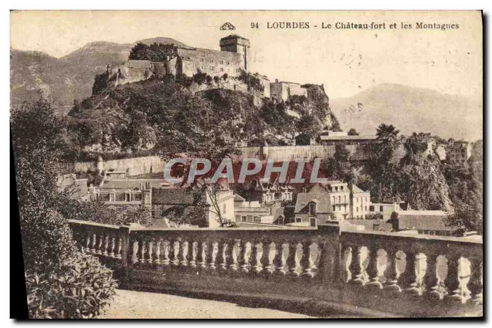 Lourdes - Der Festungsburg und die Berge — n° 94 - Vorderseite