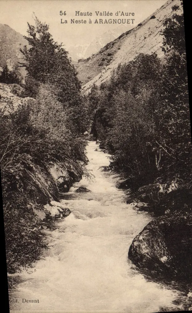 La Neste bij Aragnouet — Hoogvallei van Aure — edit. Devant - Voorkant