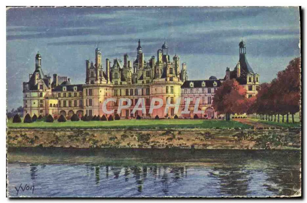 Castelo de Chambord — Fachada Norte — Edições Yvon - Frente