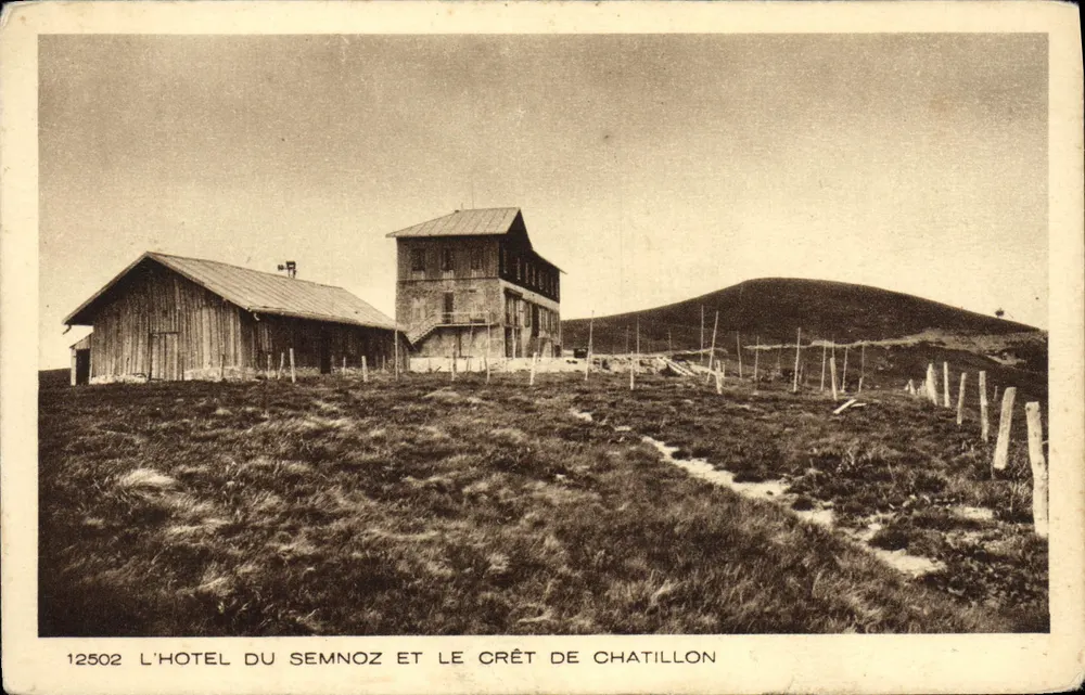 O Hotel do Semnoz e o Crêt de Chatillon — 12502 — Editor BRAUN & Cie, Mulhouse-Dornach - Frente