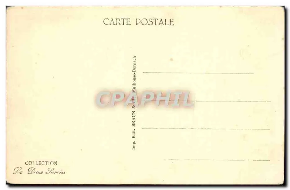 O Hotel do Semnoz e o Crêt de Chatillon — 12502 — Editor BRAUN & Cie, Mulhouse-Dornach - Verso