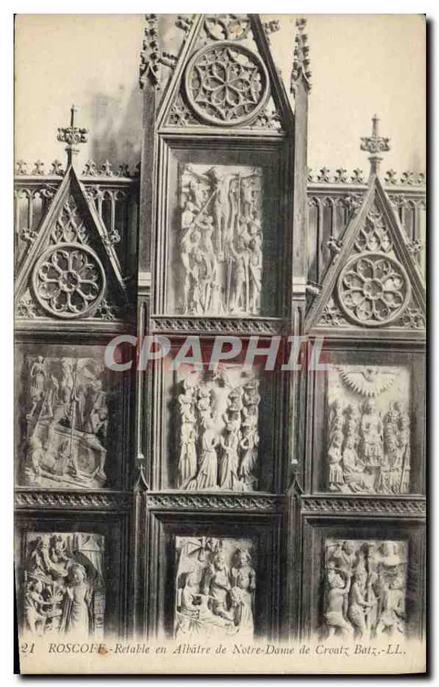 Roscoff — Alabaster-Retabel der Notre-Dame de Croatz Batz — L.L. n°21 - Vorderseite