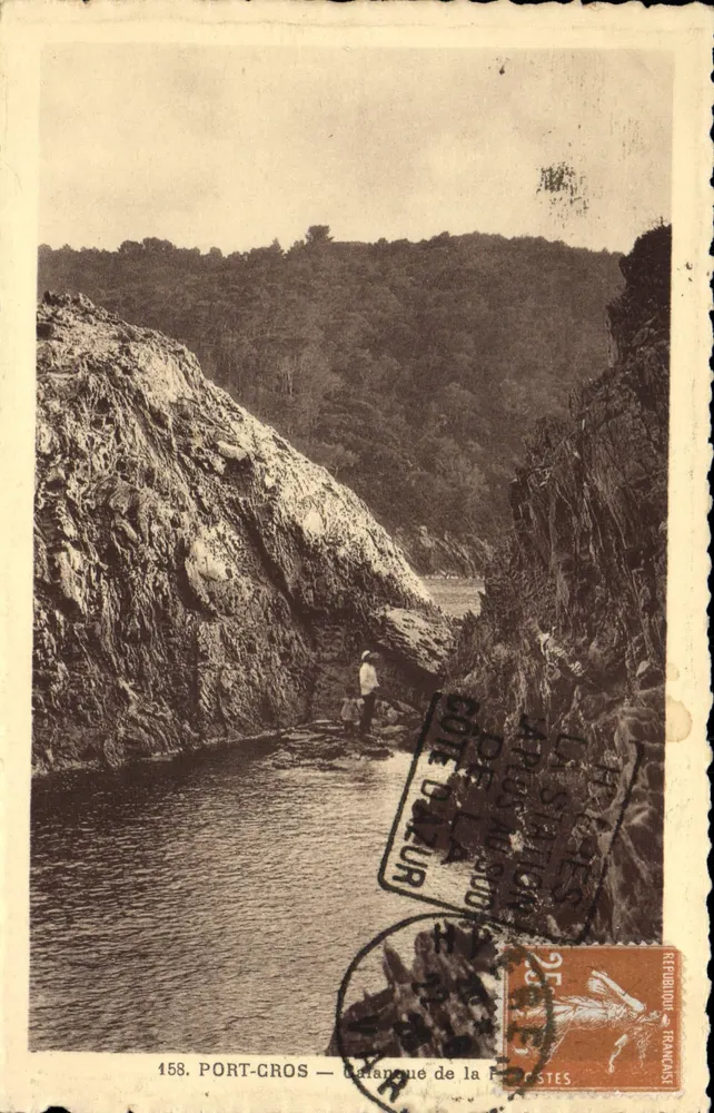 Port-Cros — Calanque da Estação — editor H. Lévesque, n° 158 - Frente