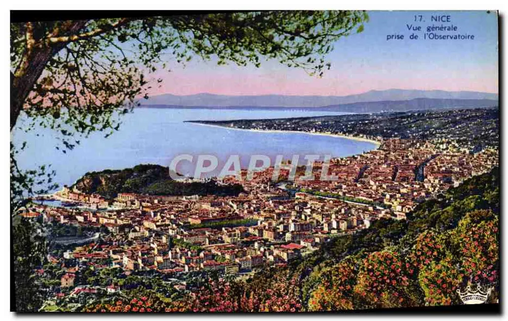 Nice — Ogólny widok z Obserwatorium — Wydawnictwo Art Munier, Nice - Awers