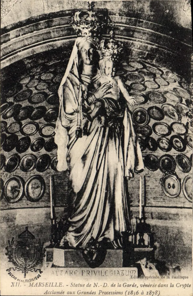 Estátua de N.-D. da Guarda — Marselha — Edição especial da Basílica - Frente