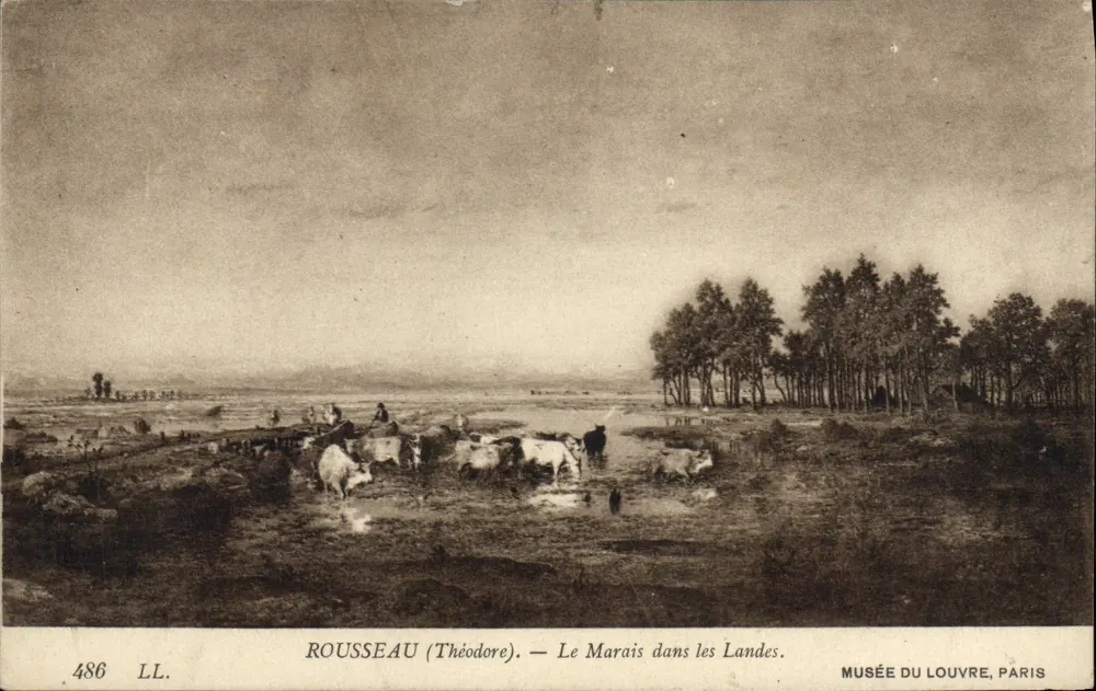 Der Sumpf in den Landes — Théodore Rousseau — Musée du Louvre, Paris - Vorderseite