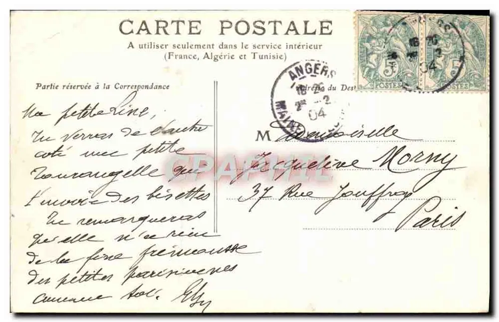 Schloss Tours — Tausend gute Wünsche aus der Touraine — M.T. n°583 - Rückseite