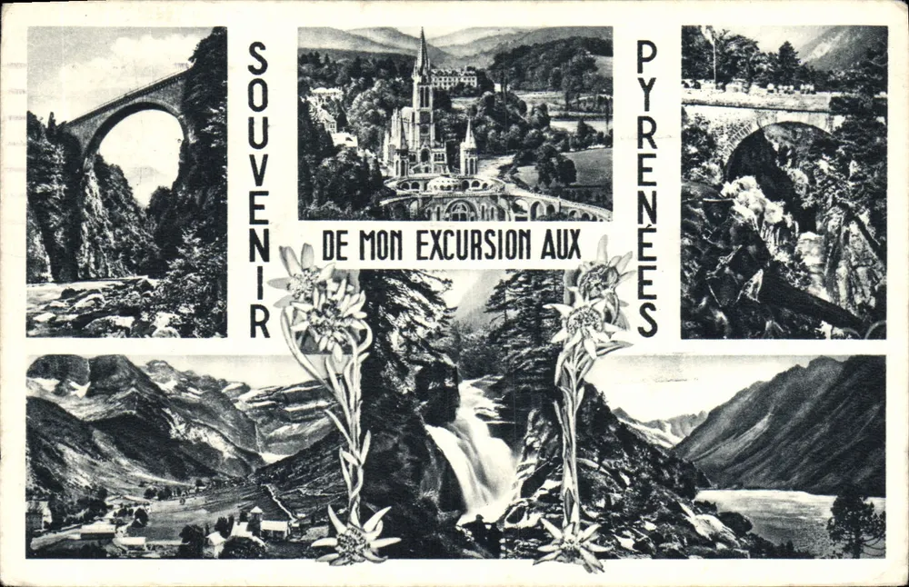 Exkursion in die Pyrenäen — Erinnerung an meine Exkursion in die Pyrenäen — Edition P. Doucet Lourdes - Vorderseite