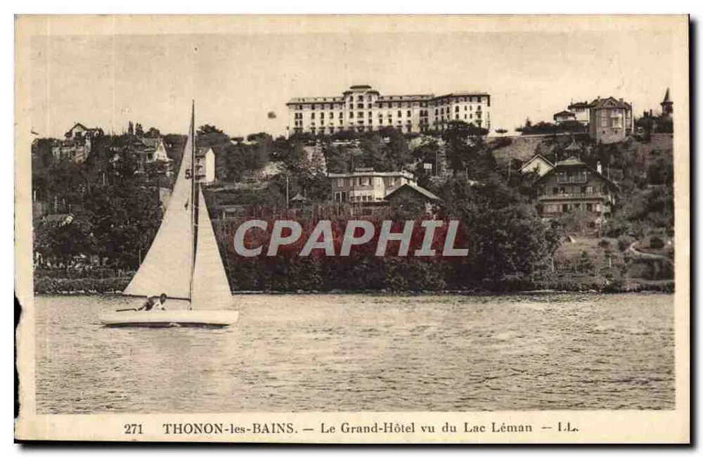 THONON-LES-BAINS — Der Grand-Hôtel vom See Léman gesehen — L.L. — n° 271 - Vorderseite