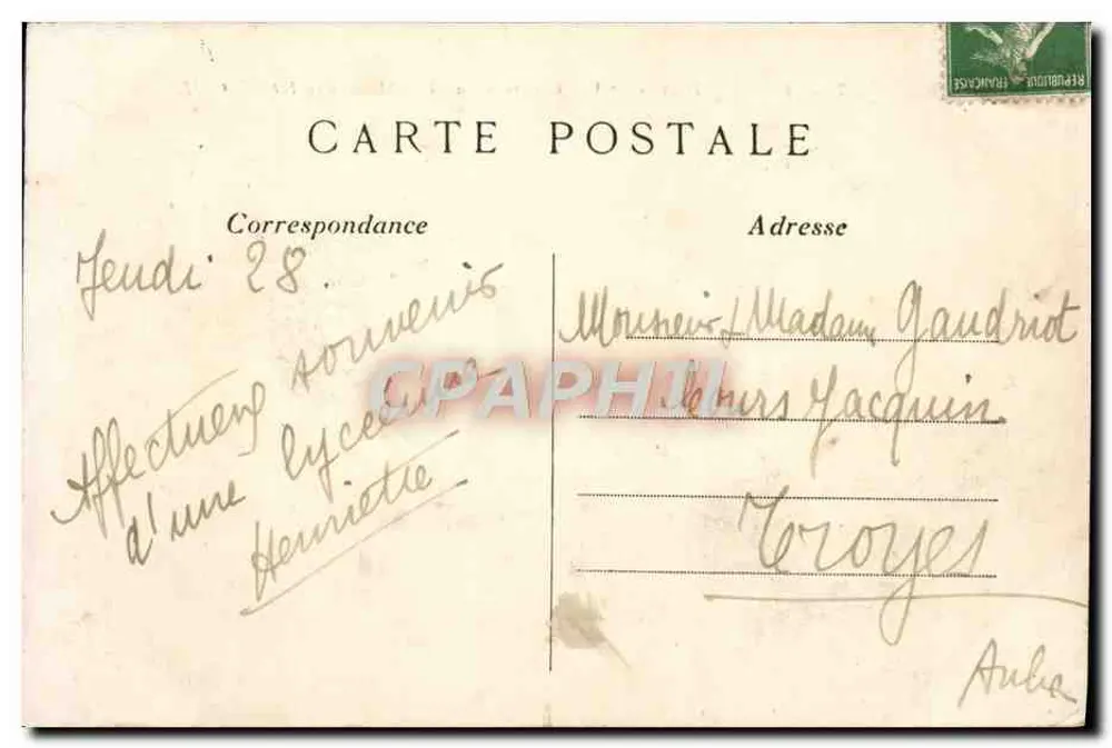 Paris (7º arrondissement) — Vista Geral do Pont Alexandre III — C.M. - Verso