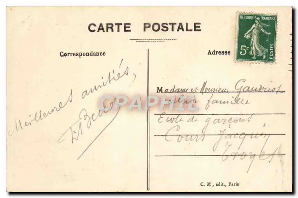 Paris — Der Grand Palais der Champs-Élysées — C.M. n°10 - Rückseite