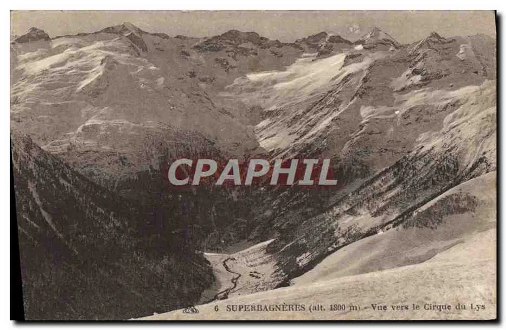 Superbagnères (alt. 1800 m) — Vista para o Cirque du Lys — Editor: Atelier Photographique de Strasbourg - Frente