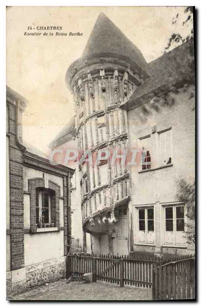 Chartres — Scalinate della Regina Berthe — M. Lesaire, impr. Chartres - Recto
