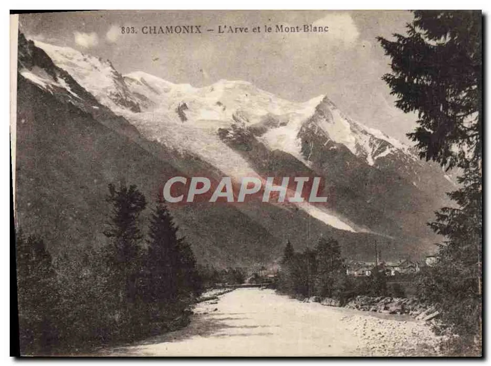 Chamonix — A Arve e o Mont-Blanc — n° 803 - Frente