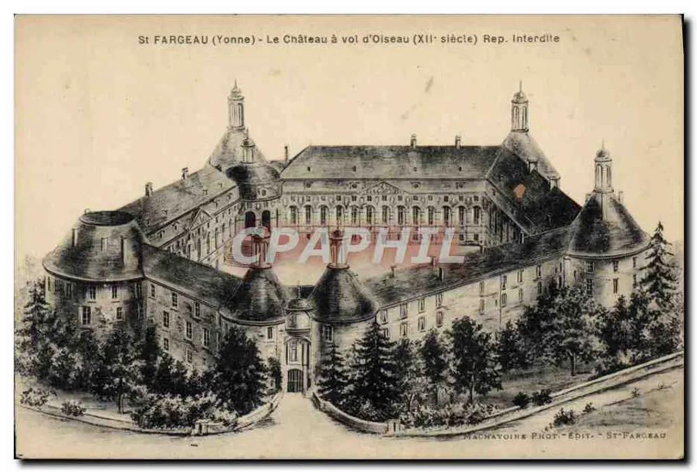 St FARGEAU (Yonne) - Das Schloss aus der Vogelperspektive (12. Jahrhundert) - Machavoine Phot. Edit. - St-Fargeau - Vorderseite