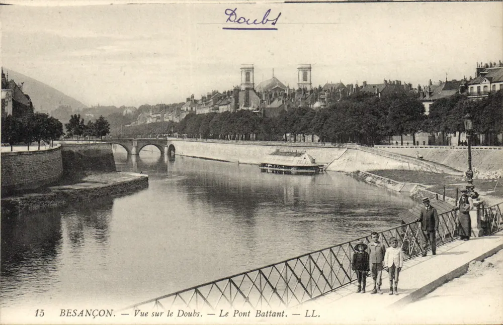 Besançon — Ansicht des Doubs — Die Schwingbrücke — LL. n°15 - Vorderseite