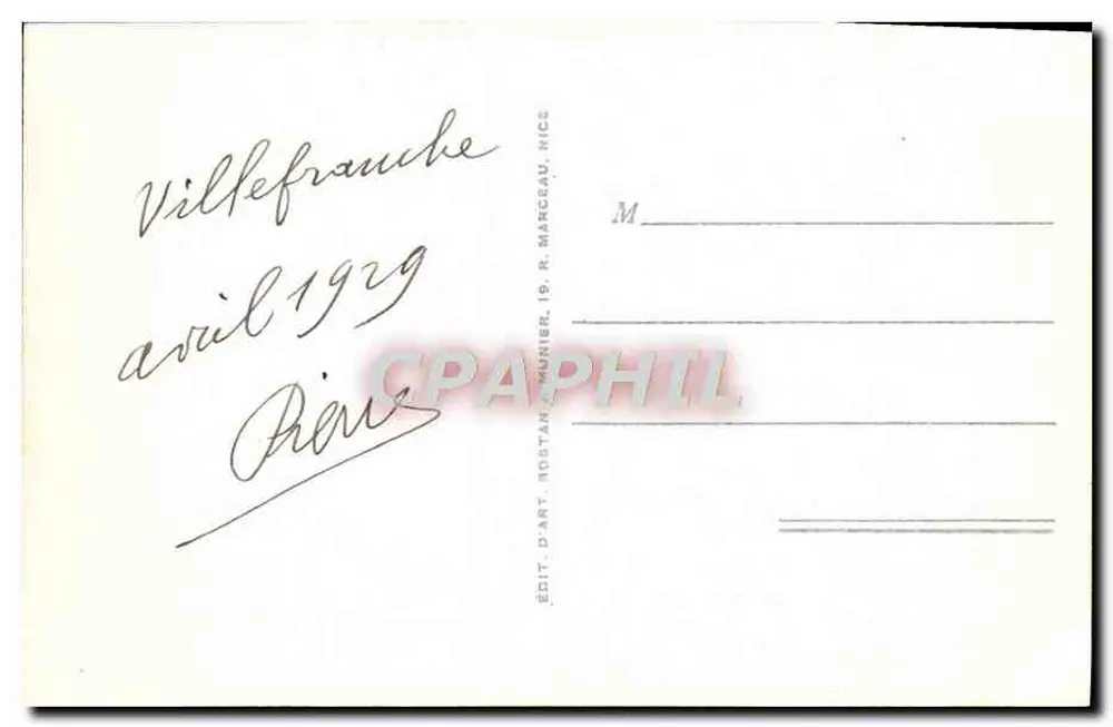 Villefranche-sur-Mer — Vista geral — RM, n°1034 - Verso