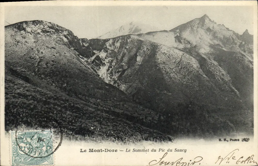 Le Mont-Dore — Le Sommet du Pic du Saucy — B.R. Paris, n° 19 - Vorderseite
