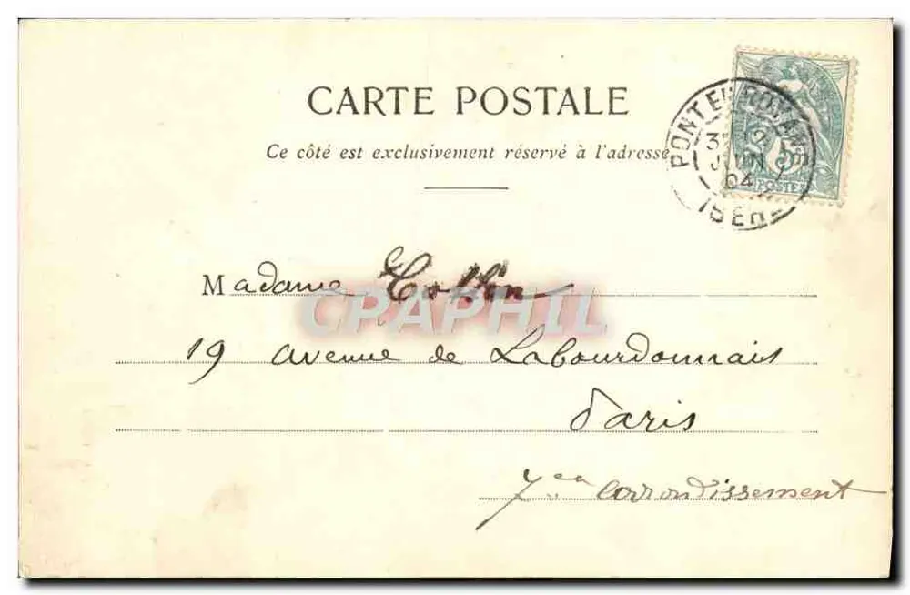 Rota dos Goulets — Valence — Coleção P.P. n°54 - Verso