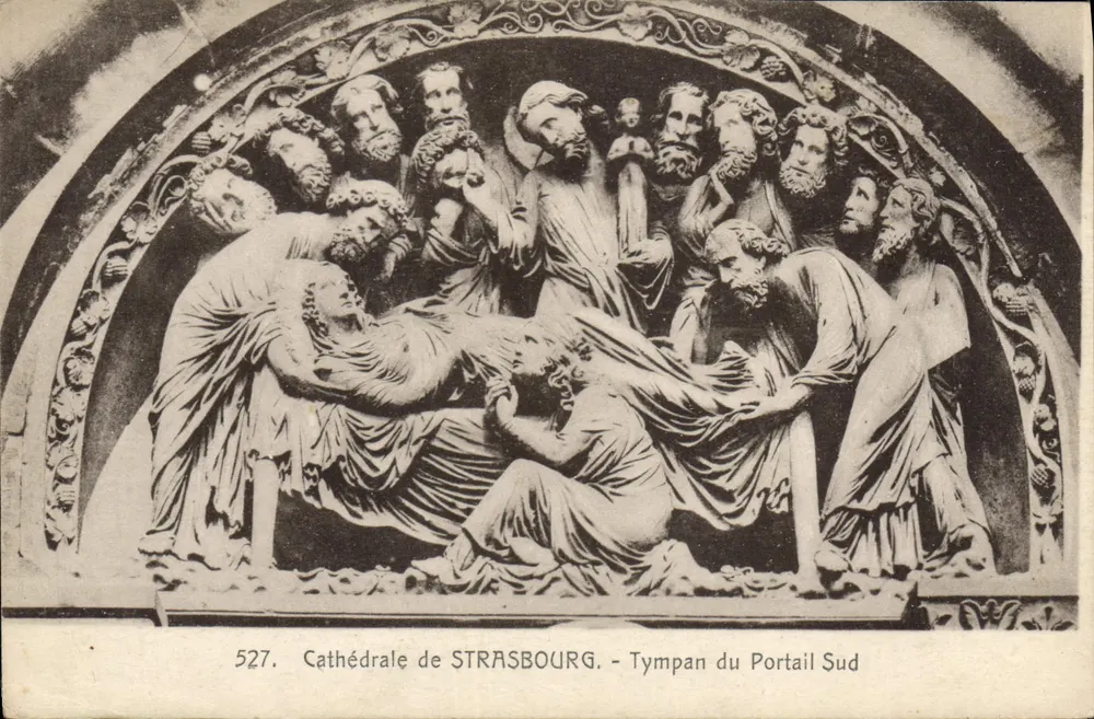 Cathédrale de Strasbourg — Tympan du Portail Sud — éditeur Bergeret, n° 527 - Recto