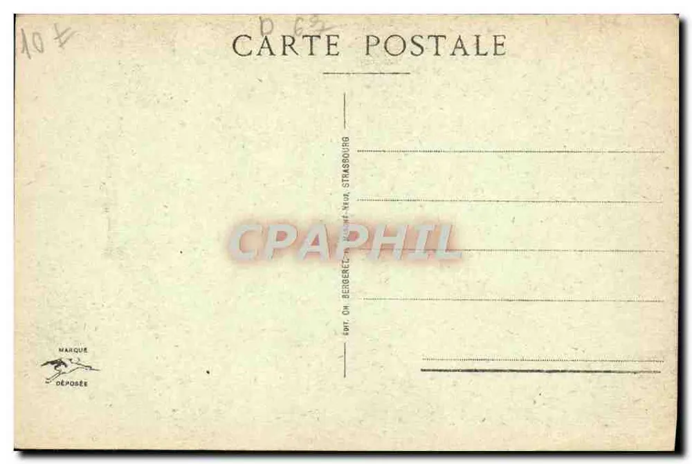 Cathédrale de Strasbourg — Tympan du Portail Sud — éditeur Bergeret, n° 527 - Verso