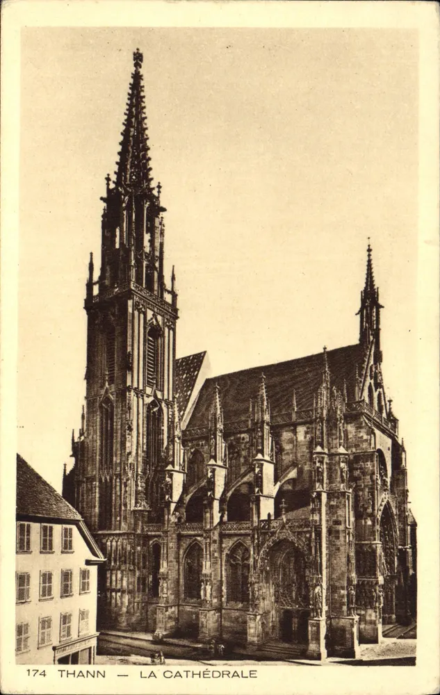 Thann — A Catedral — série 174, editor Braun & Cie, Mulhouse - Frente