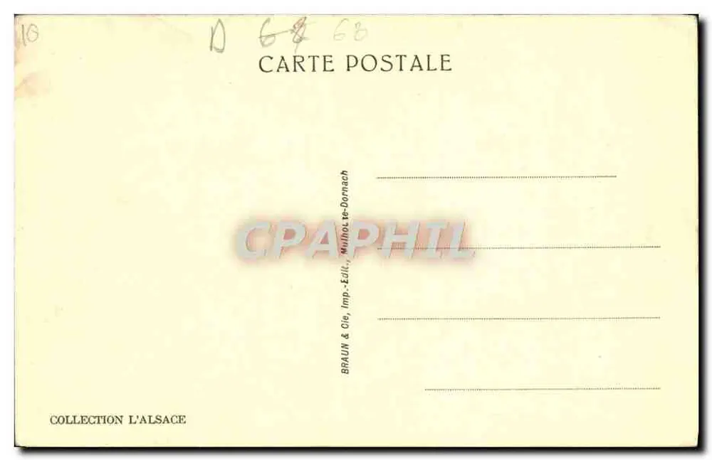 Thann — A Catedral — série 174, editor Braun & Cie, Mulhouse - Verso