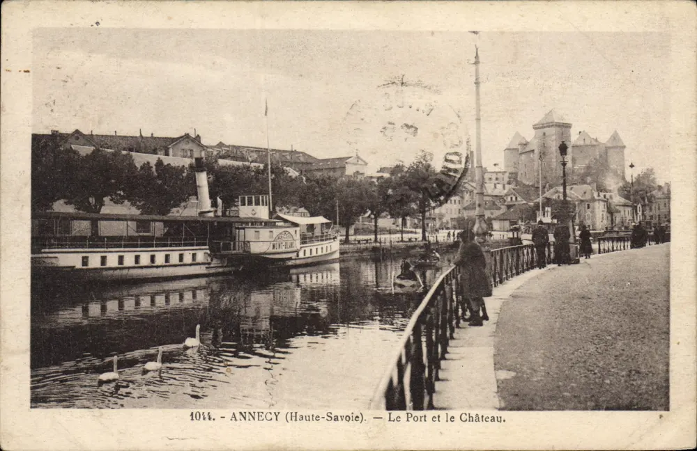 ANNECY (Haute-Savoie) — Der Hafen und das Schloss — L. Fauraz, Verlag in Annecy, Nr. 1044 - Vorderseite