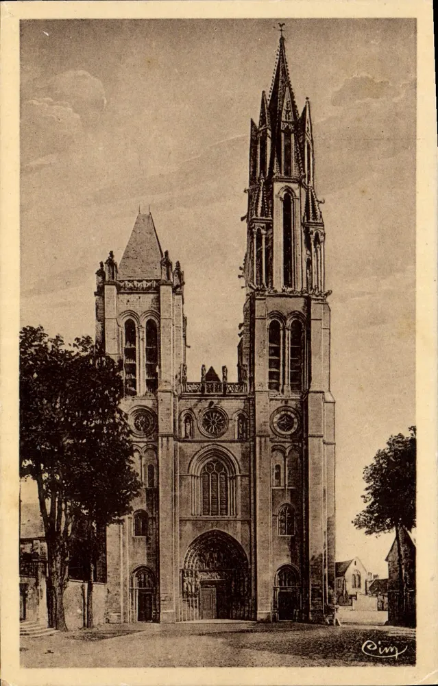 Senlis — A Catedral (século XII) - Portal Oeste — Editor Combier & Maçon - Frente