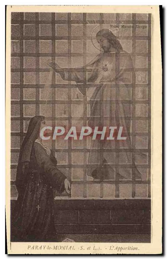Paray-le-Monial (S. et L.) — Objawienie — Wydawca: Billaud, Maunoir, Dergo - Awers