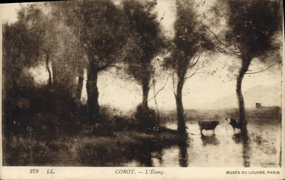 Corot — O Lago — Museu do Louvre, Paris - Frente