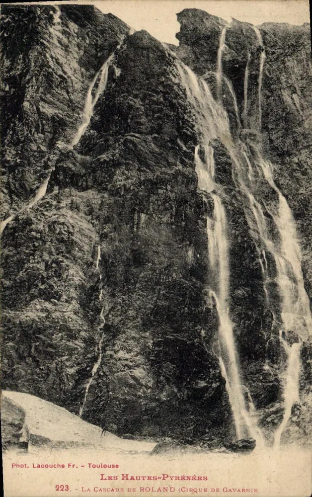 La Cascata di Roland — Cirque de Gavarnie — Fot. Labouche Fr. - Toulouse, n°223 - Recto