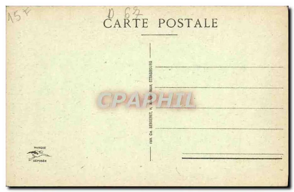 Catedral de STRASBOURG — A Coluna dos Anjos — editor Ch. Bergeret, n° 512 - Verso