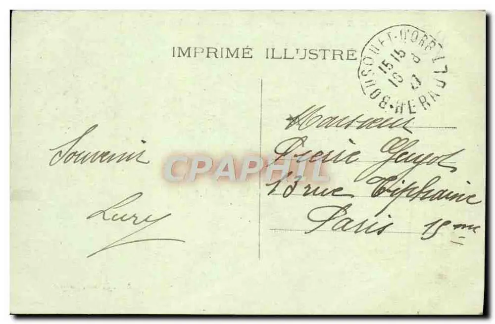 Lodève — Helling van de Route van Lodève naar Lunas — Helling van Lodève — Ed. Lulliès, Lodève - Achterkant
