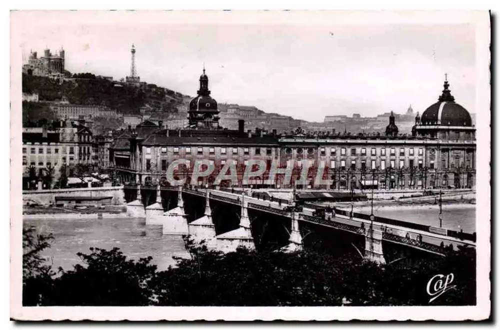 Ansicht von Lyon — Brücke Guillotière und Hotels — Verlag Cap - Vorderseite
