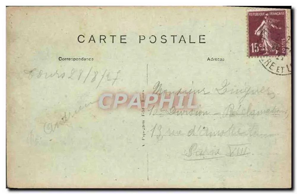 Langeais — O Castelo (século XV) — A.P. n°36 - Verso
