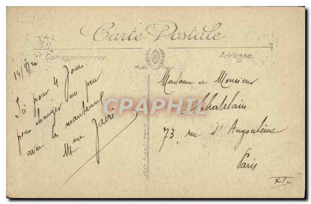 Boulogne-sur-Mer — Übersicht des Schlosses — LL. n°266 - Rückseite