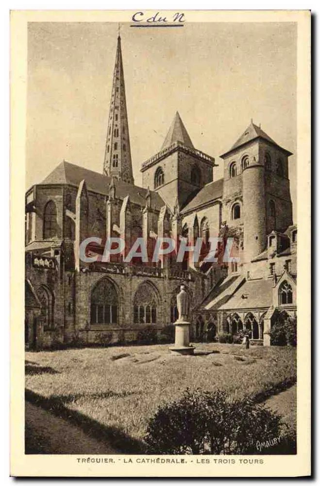 Tréguier - Die Kathedrale - Die Drei Türme — Amgury - Vorderseite