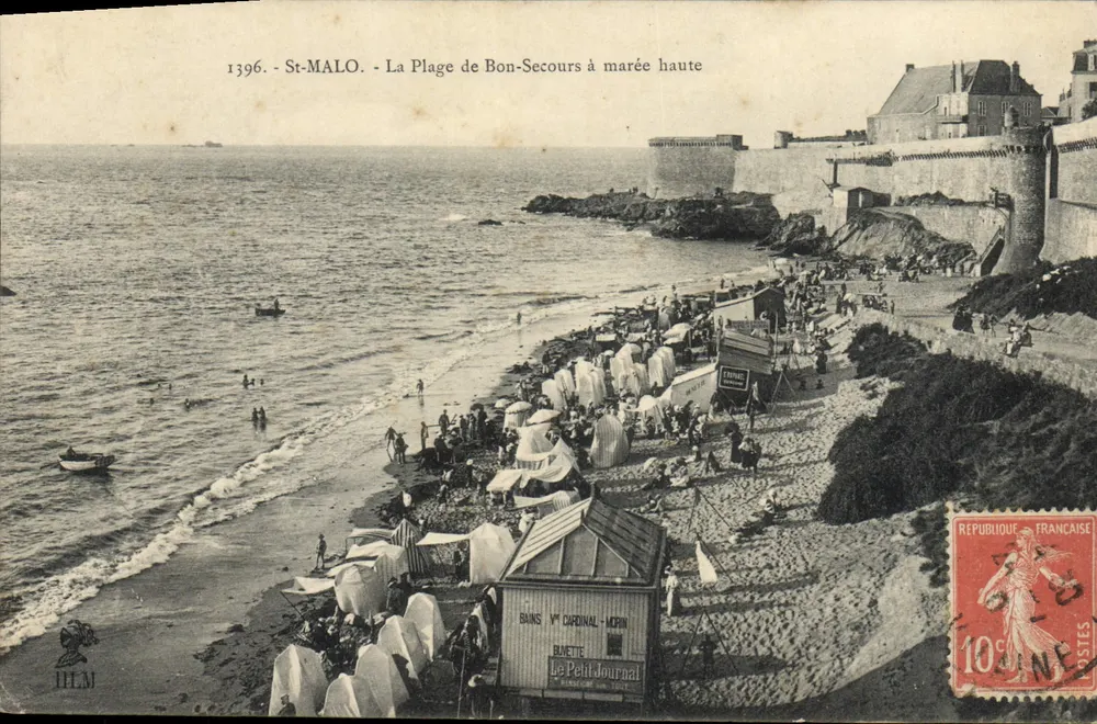 St-Malo - Die Hochwasserstrände von Bon-Secours — HLM, n°1396 - Vorderseite