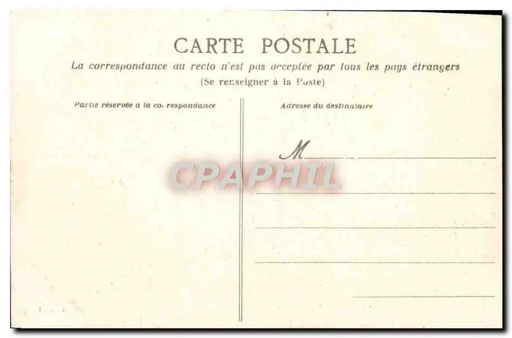 Rennes — O Hotel de Ville — A.G. 1 - Verso