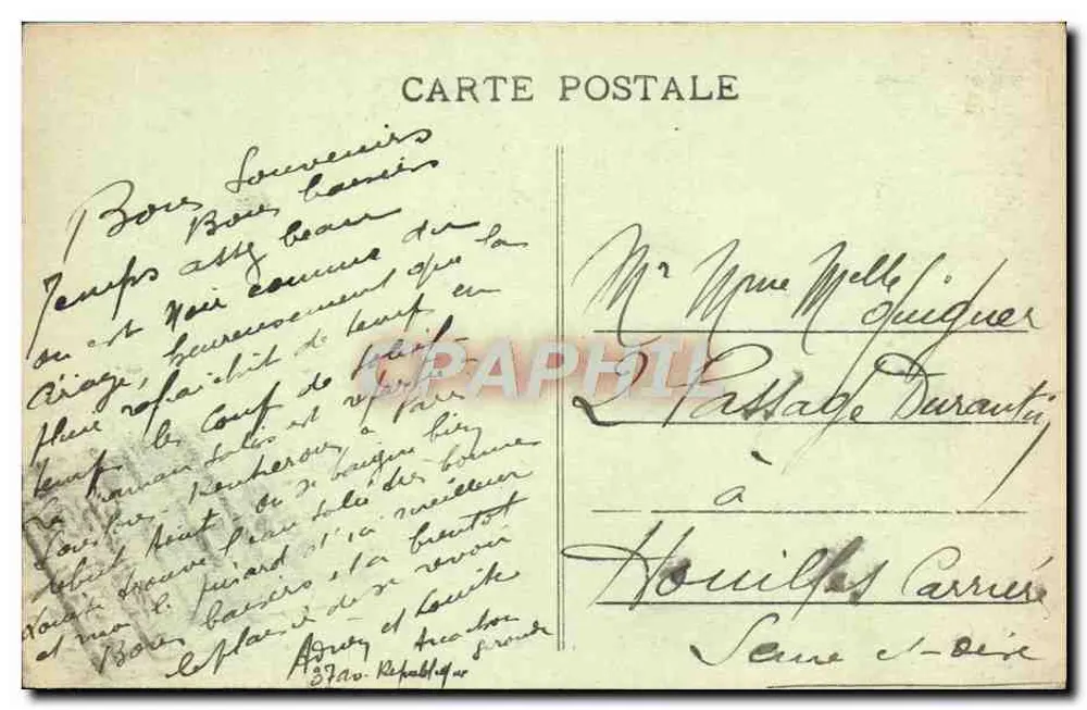 Der Pilat, Bassin d'Arcachon (Gironde) — Große Sanddüne — Phototype Marcel Delhoy, Bordeaux - M.D. - Rückseite